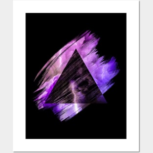 Abstract Lightning Triangle Posters and Art